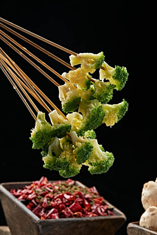 冷锅串串西蓝花图片