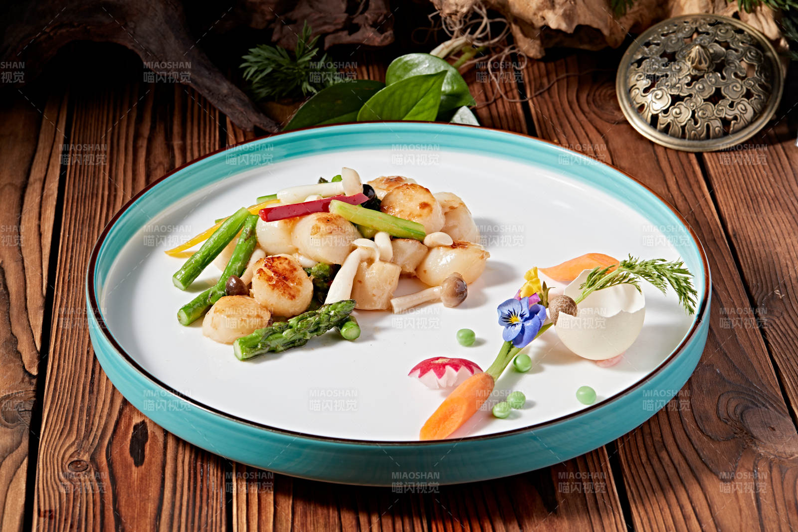 粤菜鲜芦笋烧澳带贻贝图片