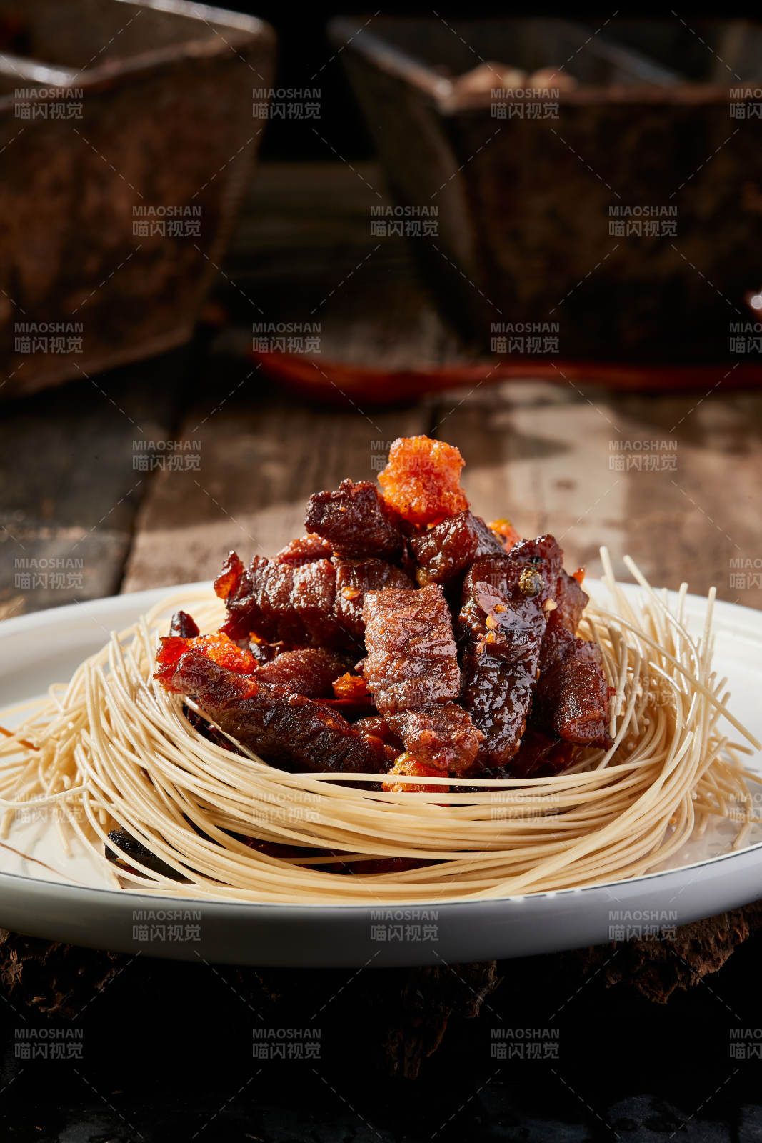 油炸香辣风干牛肉干图片