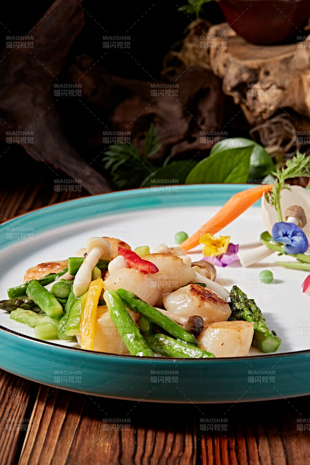 粤菜鲜芦笋烧澳带贻贝图片