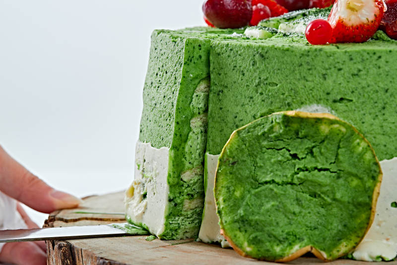 鲜果抹茶禅意鲜奶蛋糕图片