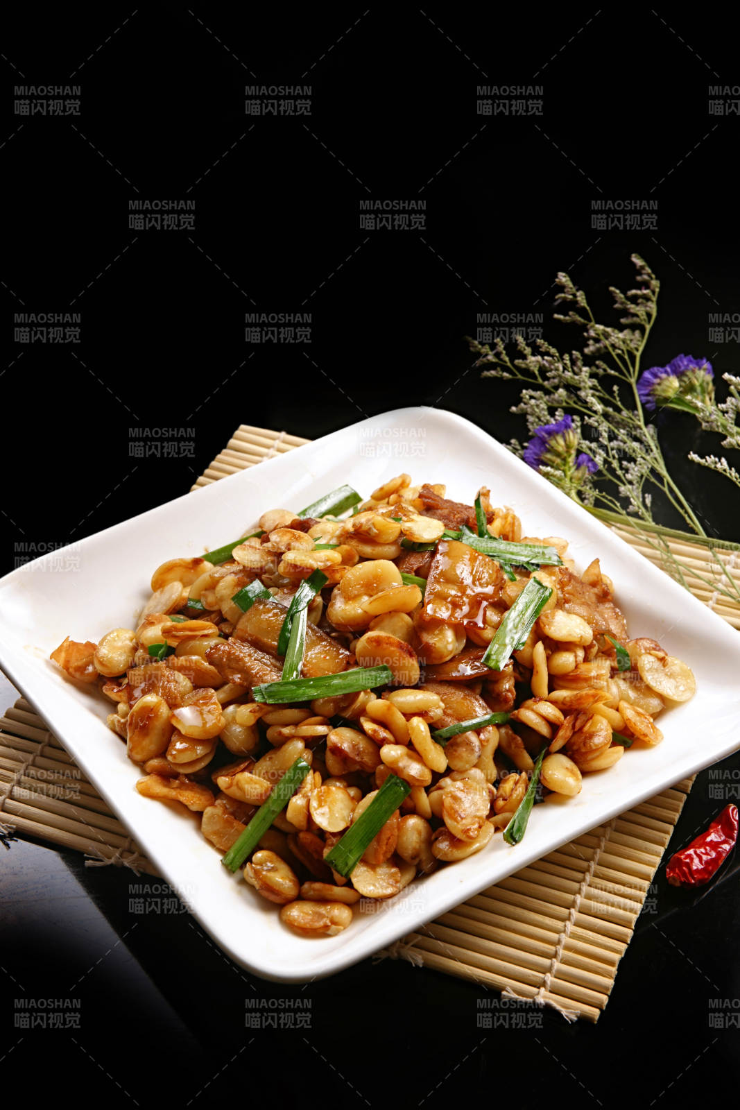 韭菜肉炒大豆瓣图片