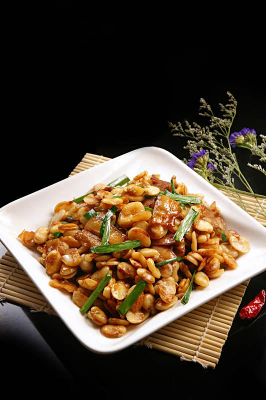 韭菜肉炒大豆瓣图片