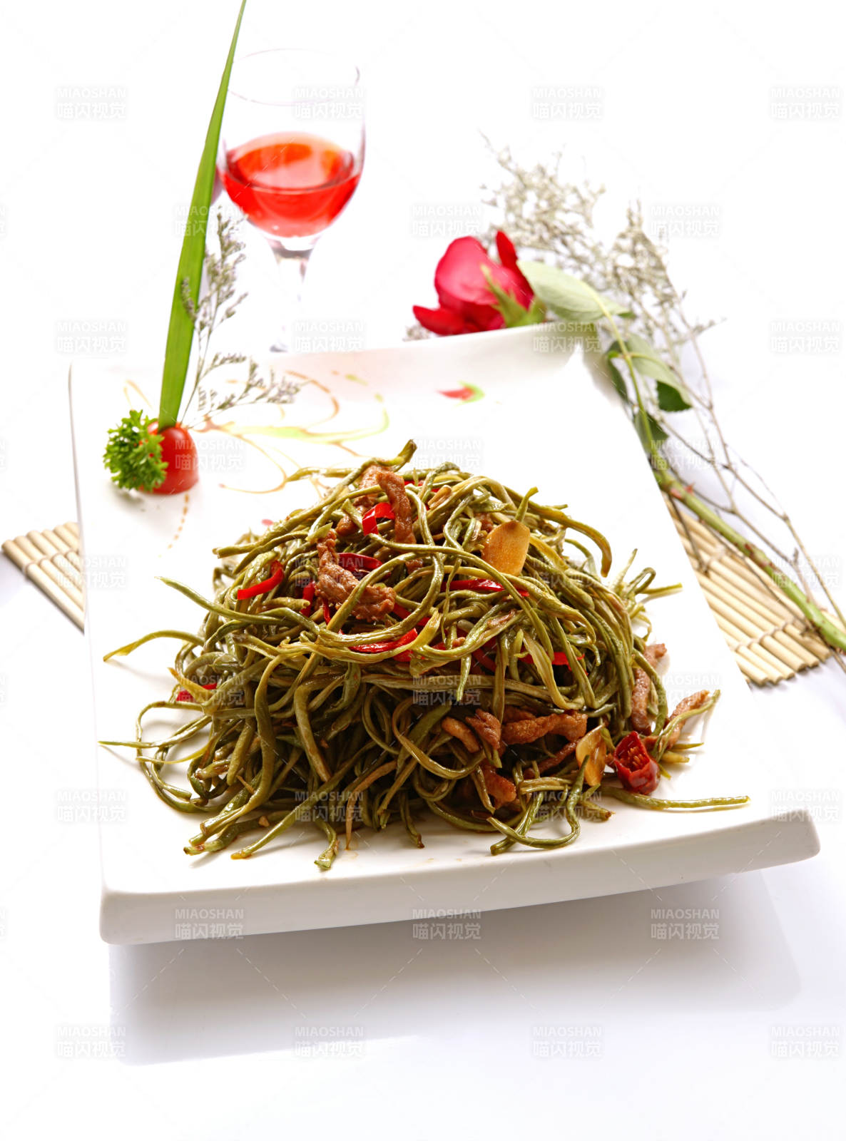 肉丝炒豆角丝图片