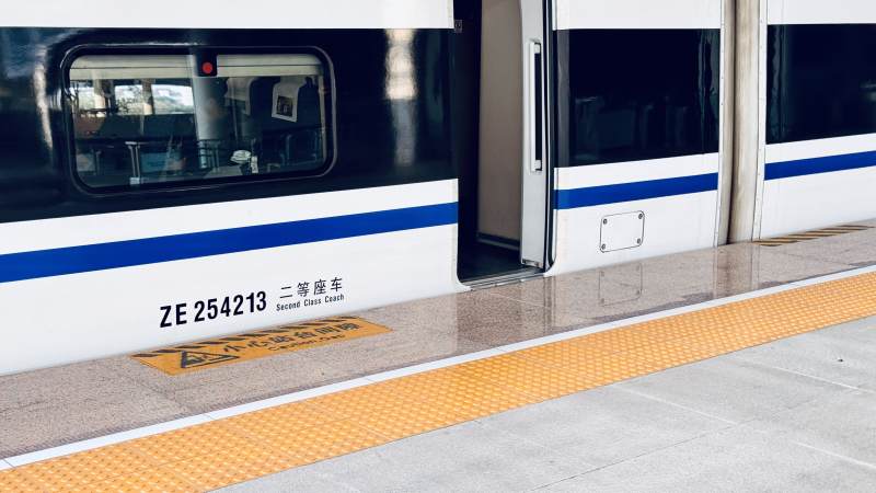 高铁站台候车场景图片