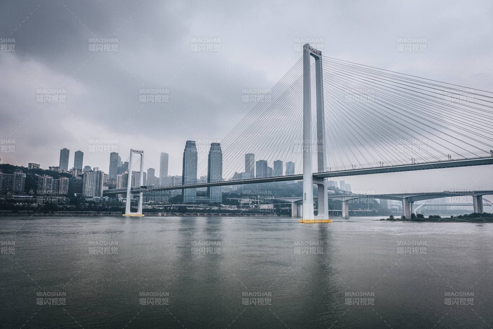重庆南纪门大桥与长江国际同框图片