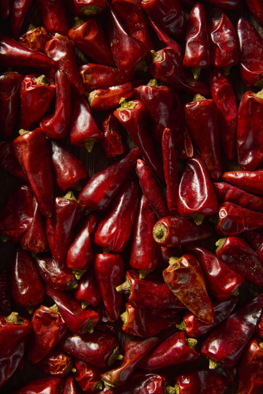 红辣椒堆叠特写图片
