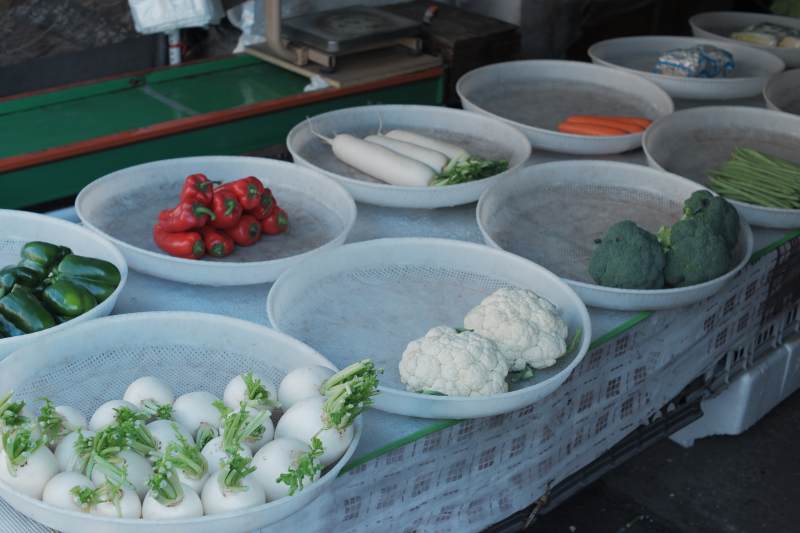 新鲜蔬菜摆摊图图片