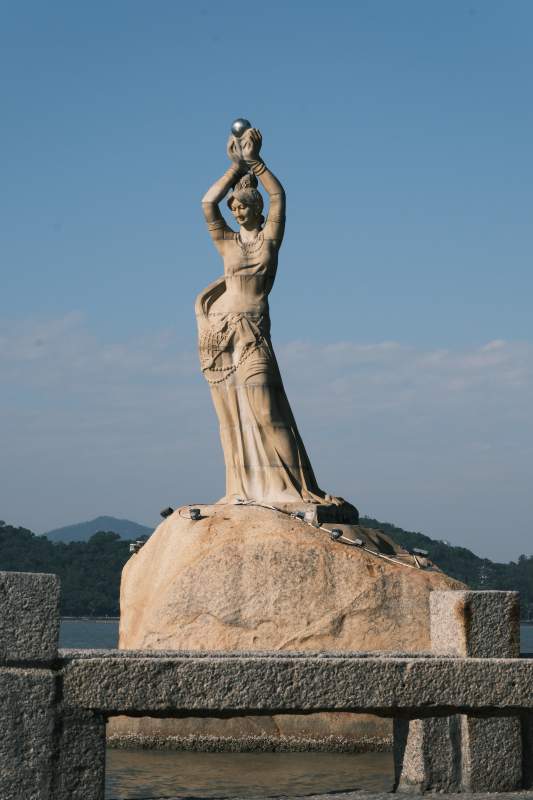 珠海渔女雕像图片