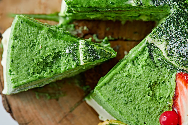 鲜果抹茶禅意鲜奶蛋糕图片