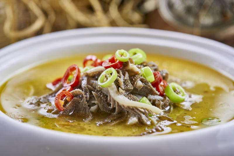 酸汤毛肚丝图片