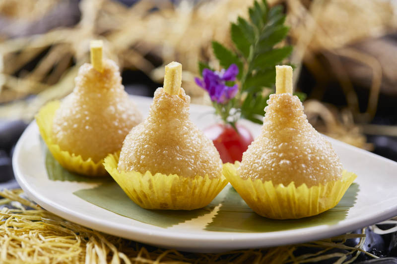 油炸雪梨酥豆沙馅茶餐图片