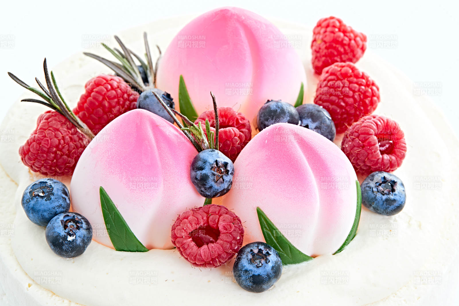 桃喜祝寿法芙娜白巧沁乳酪低糖低脂蛋糕图片