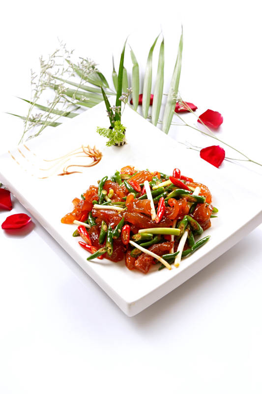 双椒炒蹄筋图片