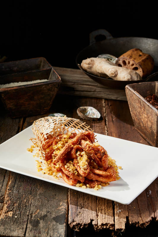 金莲拌干炸野生草鱼排图片