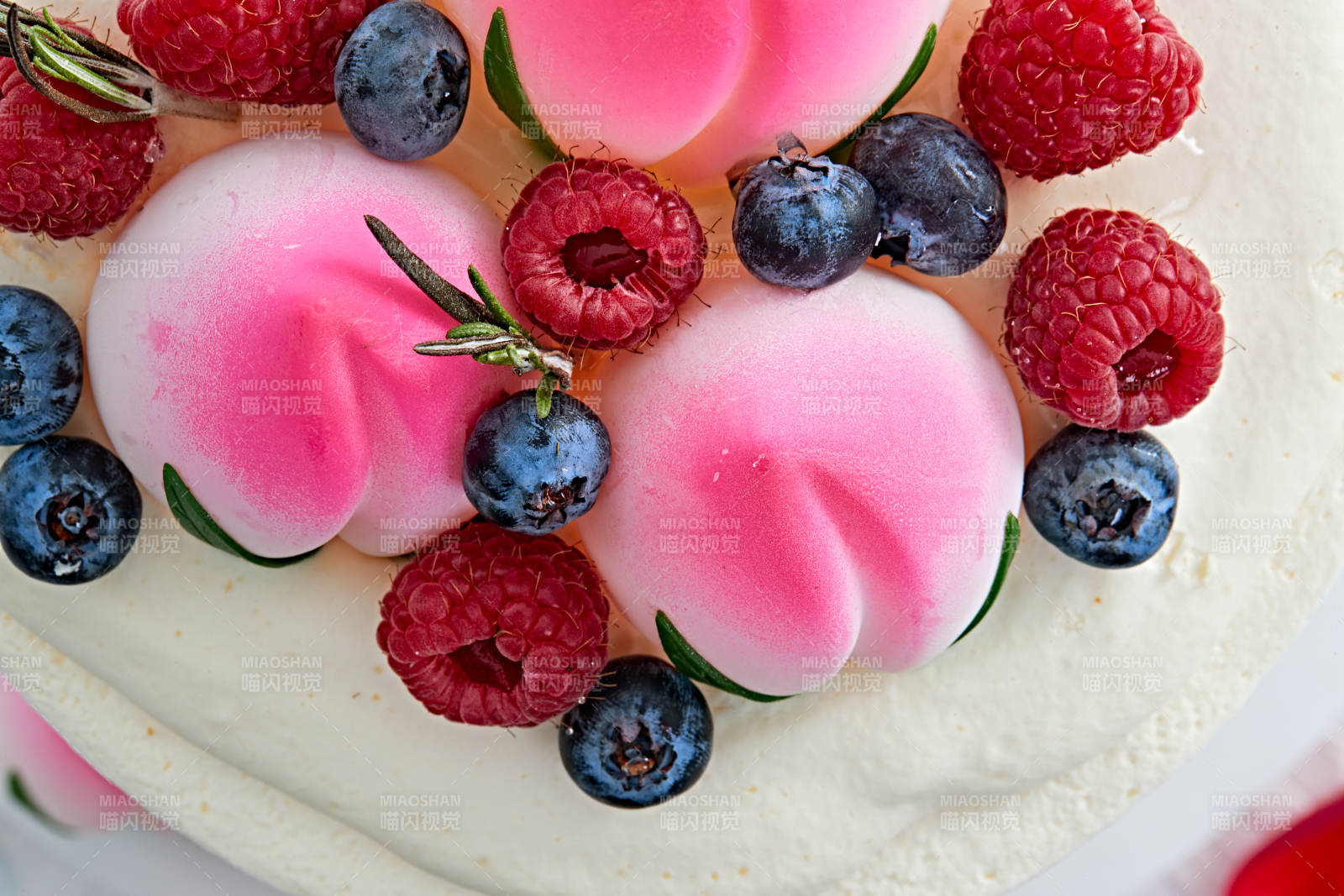 桃喜祝寿法芙娜白巧沁乳酪低糖低脂蛋糕图片