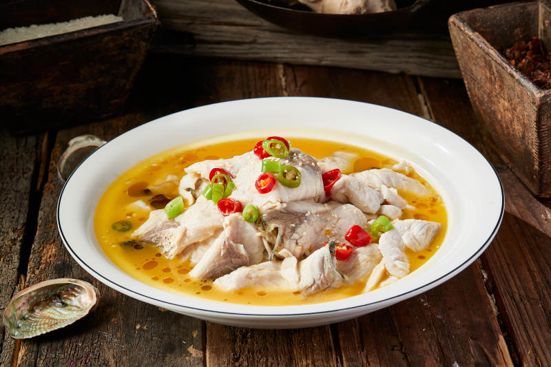 酸汤野生草鱼鱼片图片