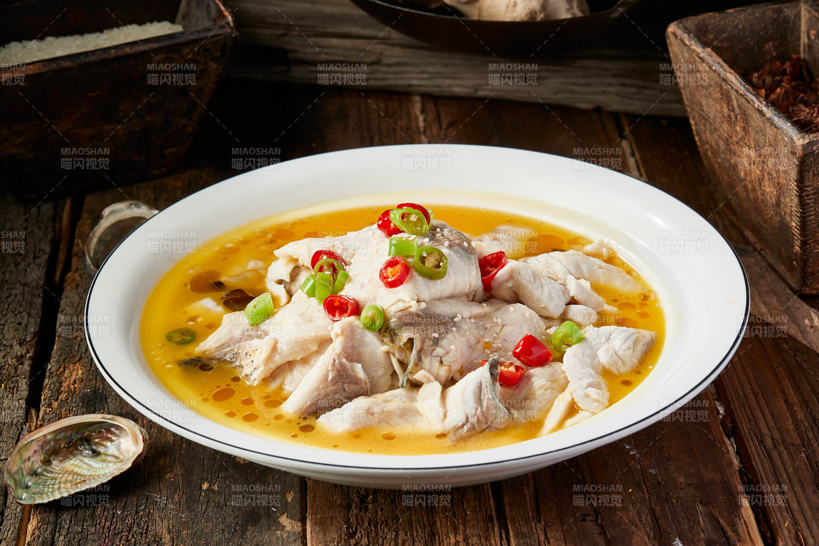 酸汤野生草鱼鱼片图片