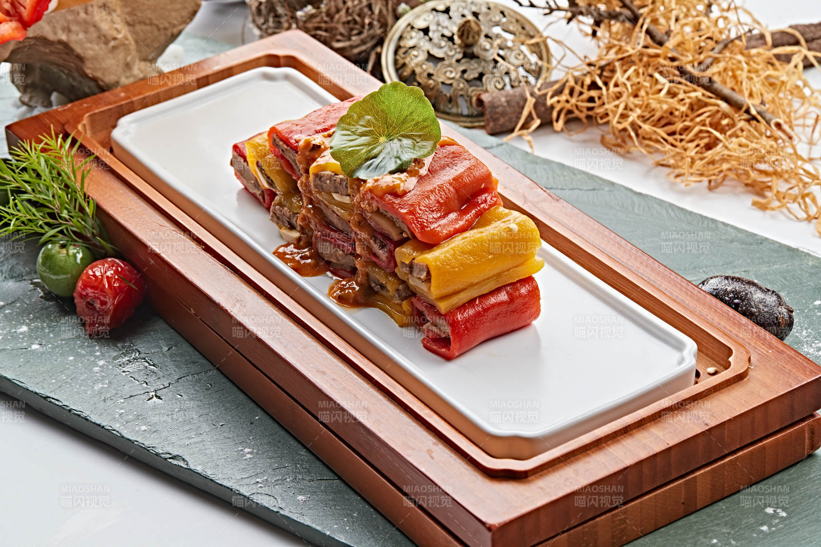 彩椒煎牛排图片