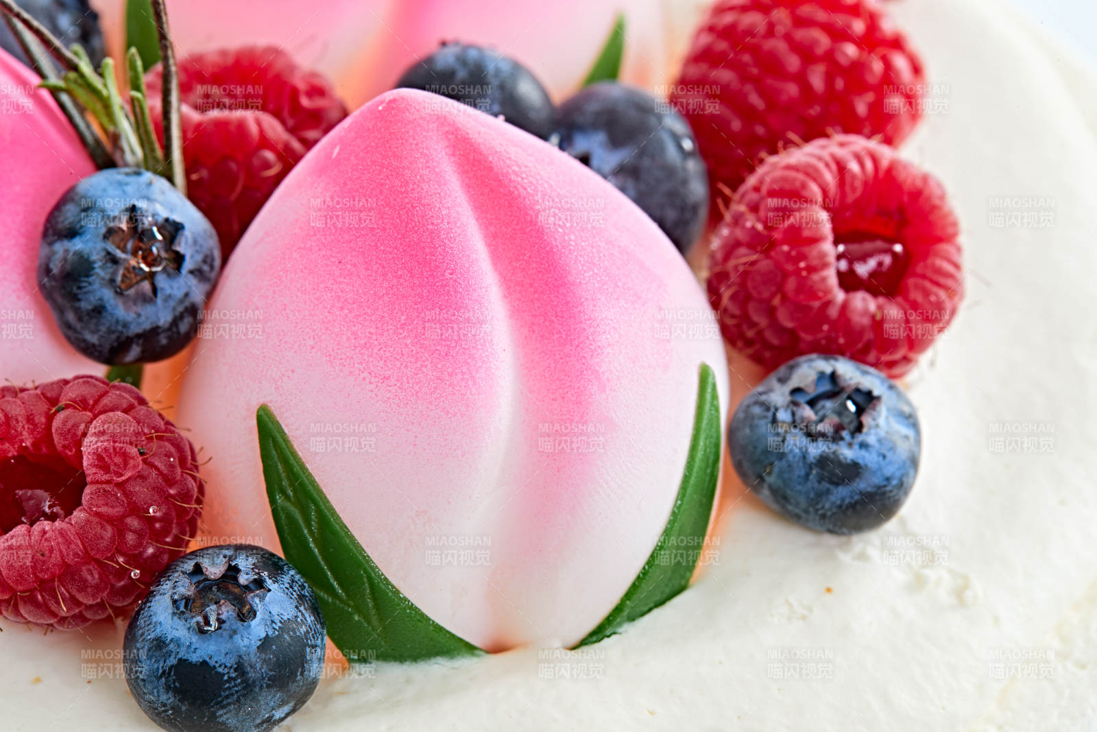 桃喜祝寿法芙娜白巧沁乳酪低糖低脂蛋糕图片