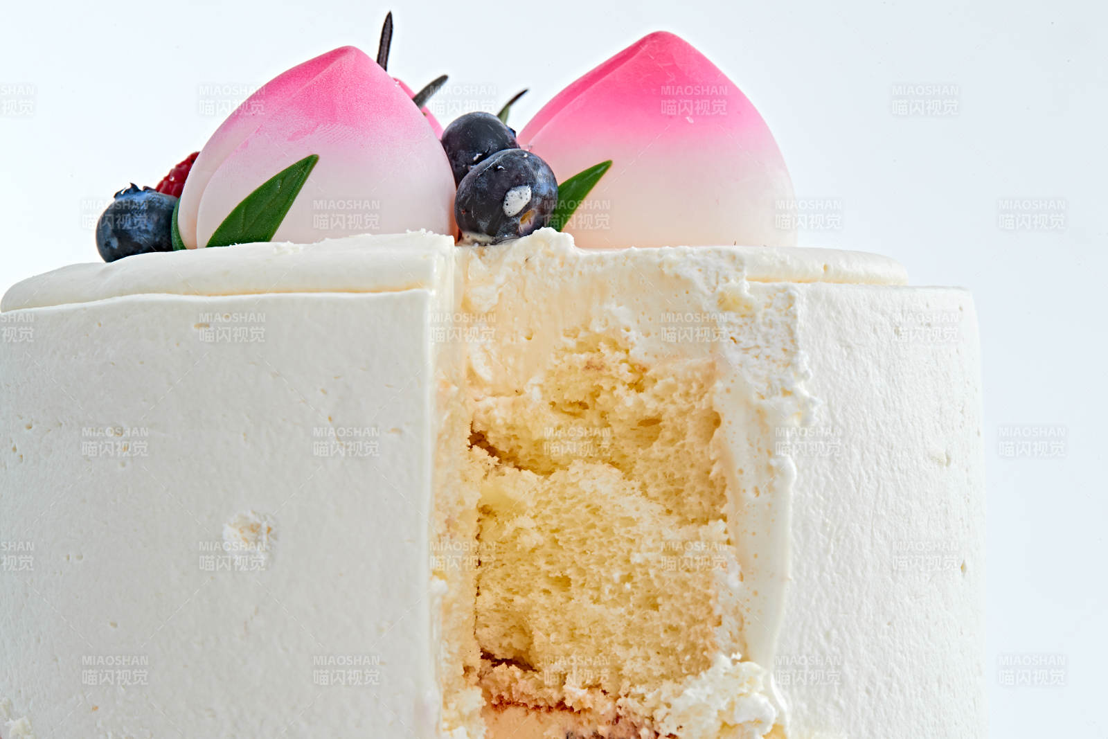 桃喜祝寿法芙娜白巧沁乳酪低糖低脂蛋糕图片