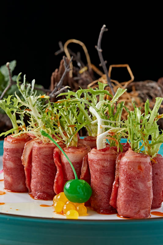 美味培根卷苦菊图片