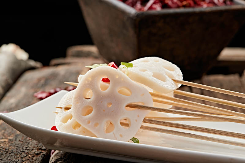 冷锅串串藕片图片