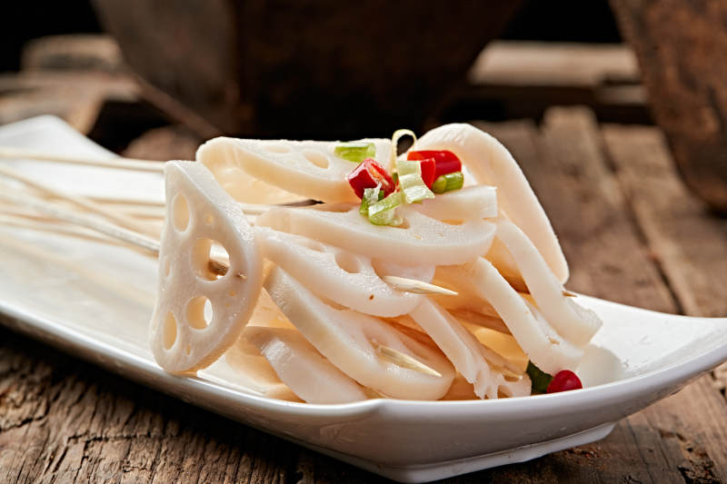 冷锅串串藕片图片