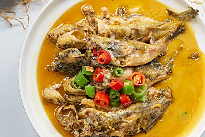 家常香辣黄焖嘎鱼图片