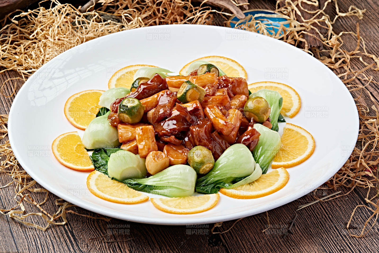 蒜香铁棍山药烧蹄筋图片