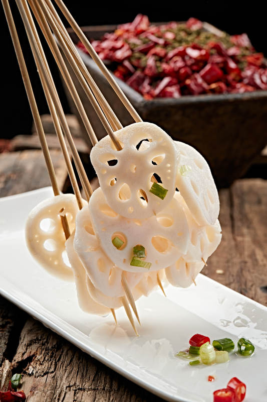 冷锅串串藕片图片