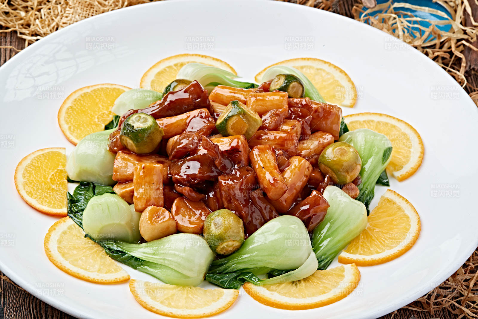 蒜香铁棍山药烧蹄筋图片