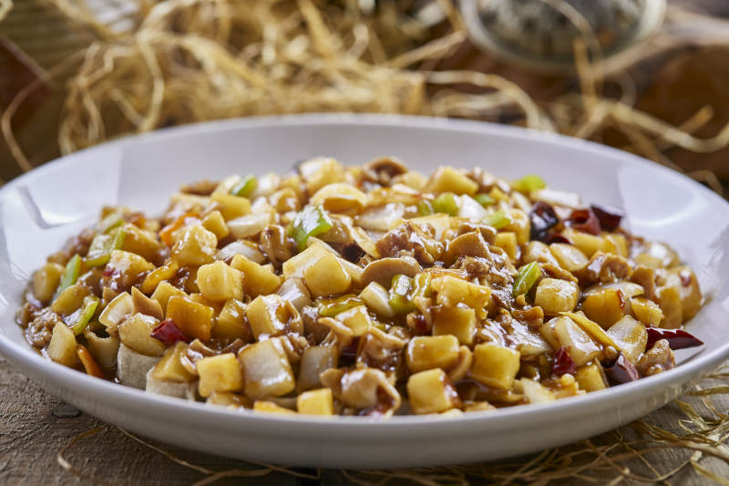 洋葱土豆肉沫炒莜面莜面栲姥姥图片