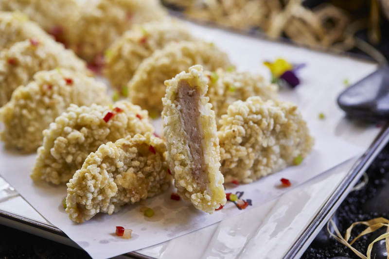 油炸大米锅巴里脊肉图片