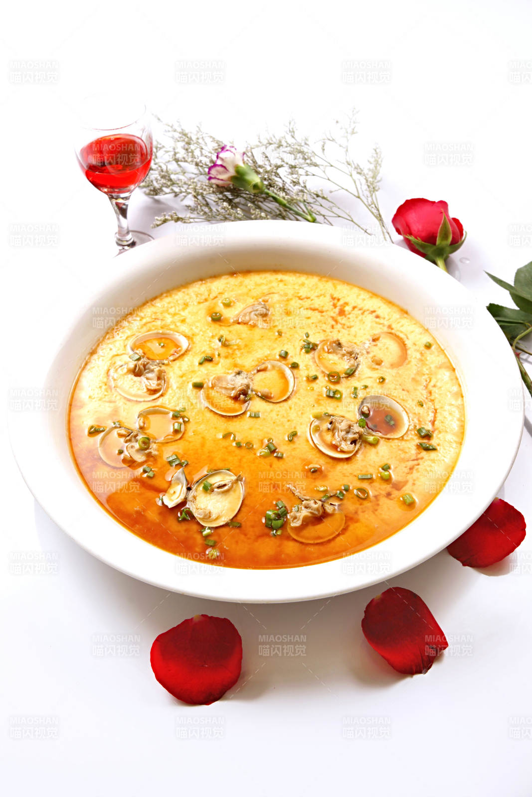 花蛤蒸水蛋图片