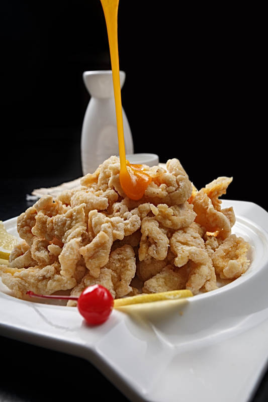 香炸橙汁小酥肉图片