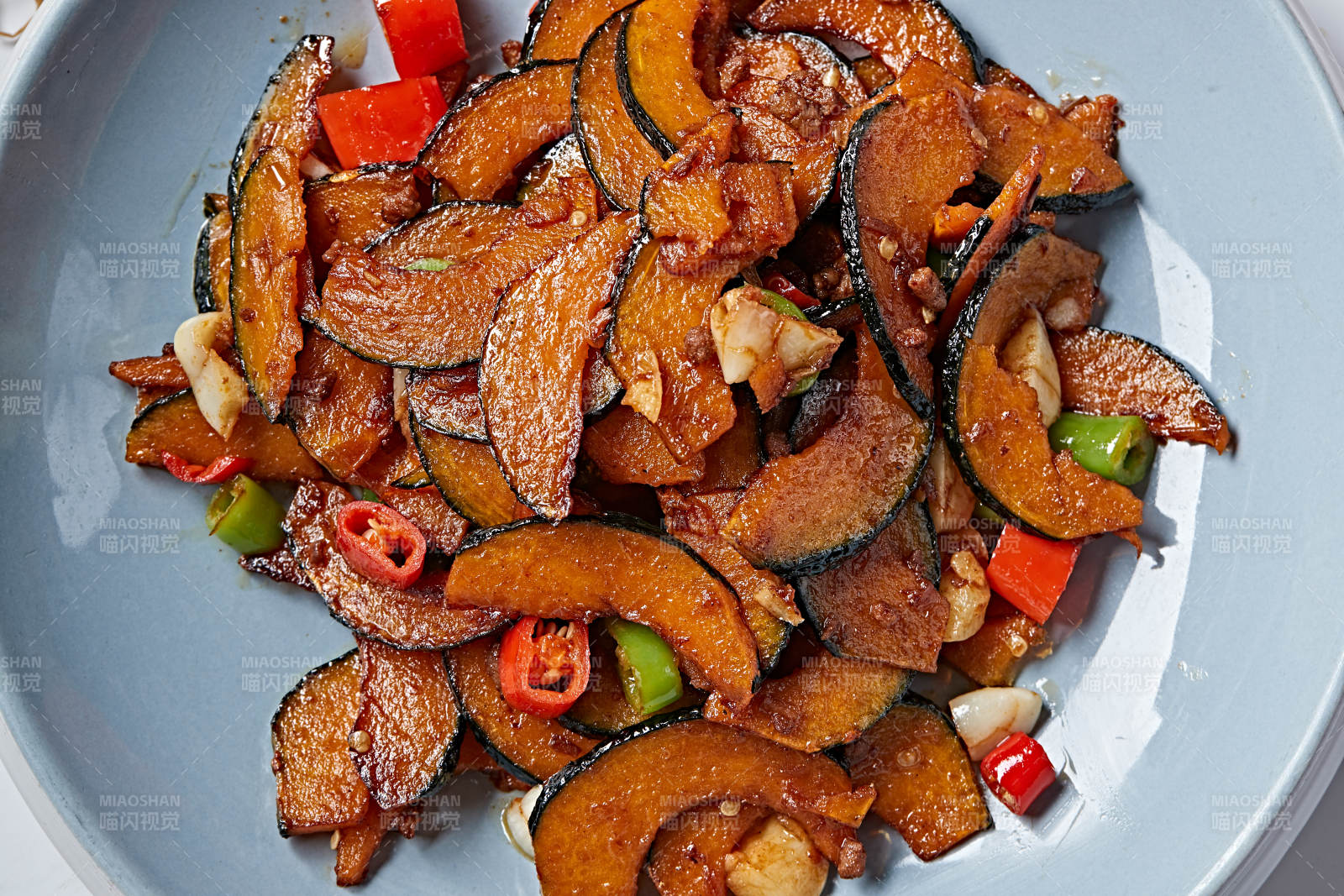 米椒蒜香炒小南瓜片图片