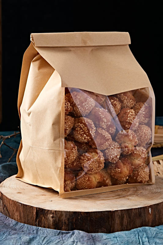 老式年货小吃开口笑芝麻酥图片