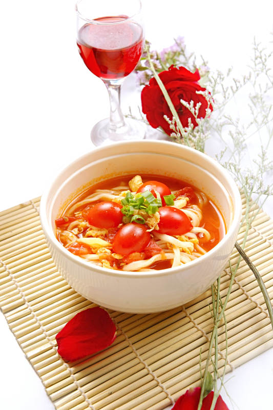 西红柿打卤面图片