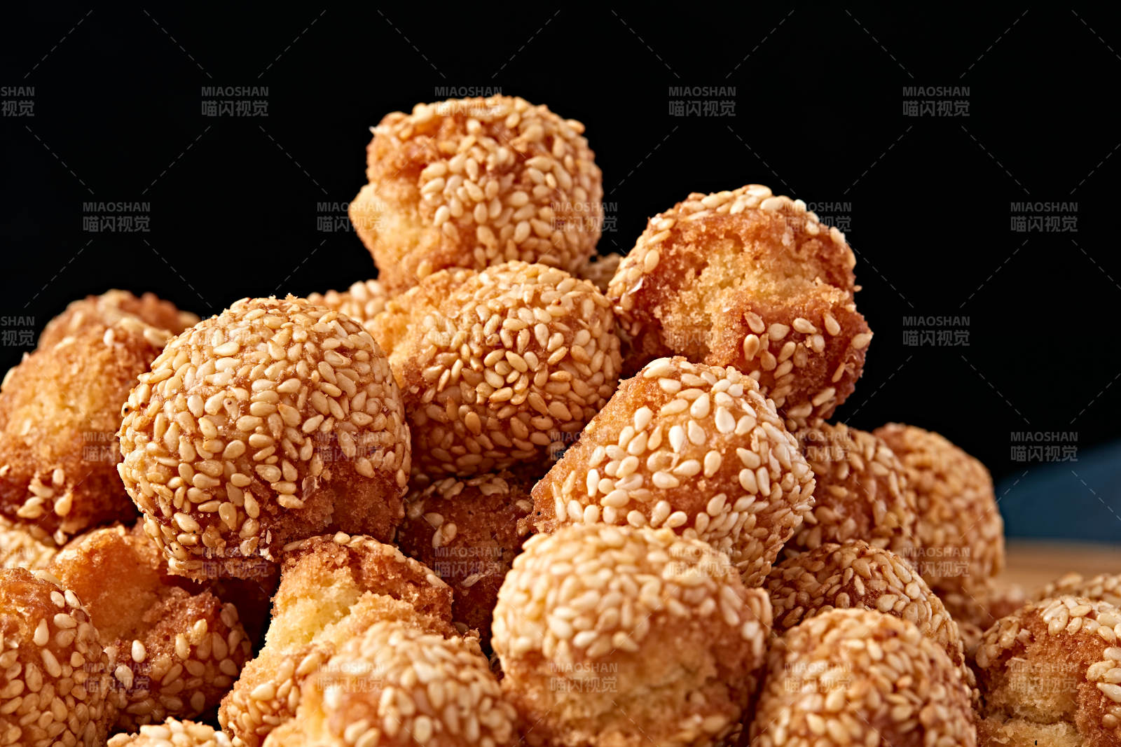 老式年货小吃开口笑芝麻酥图片