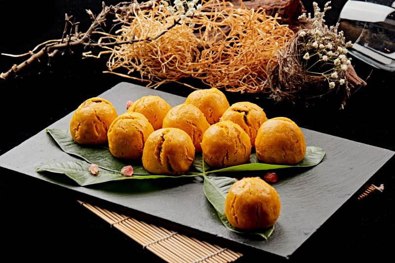 面豆馅开花黄馍馍图片