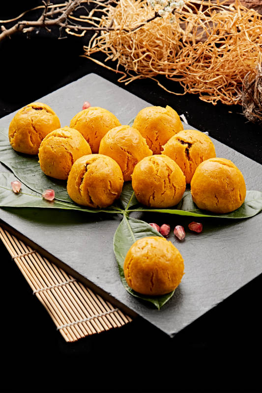 面豆馅开花黄馍馍图片