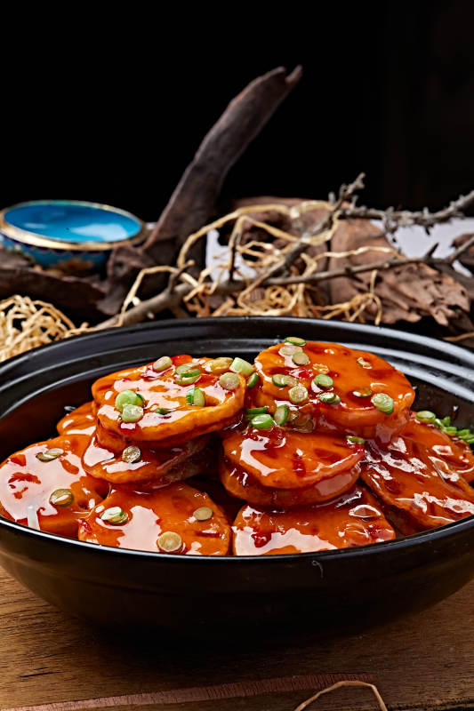 砂锅红焖藕夹煲图片