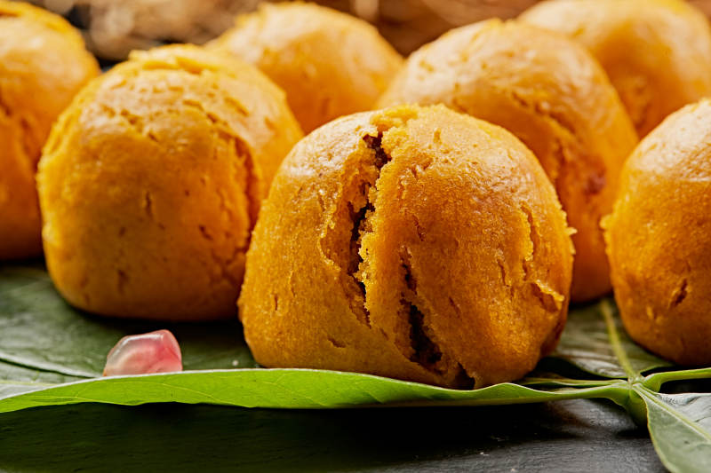 面豆馅开花黄馍馍图片