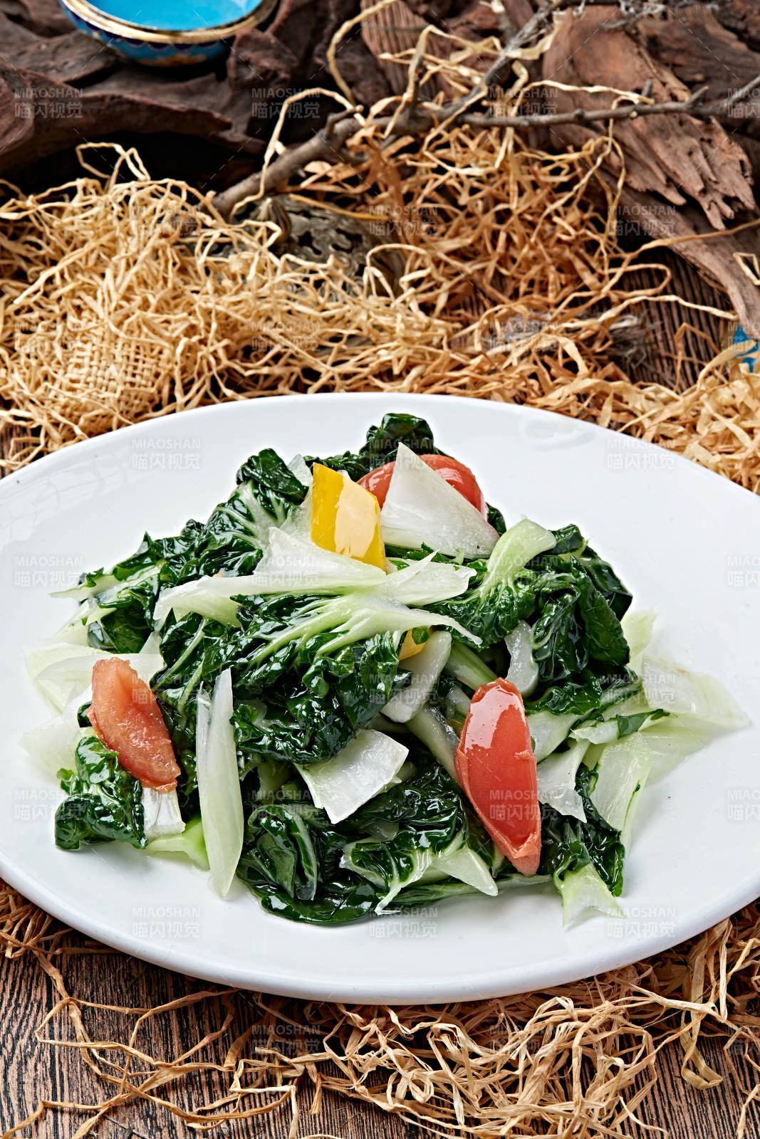 彩椒炝炒奶白菜图片