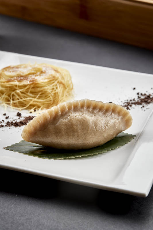 张家口美食莜面蒸饺配一窝丝烧饼图片