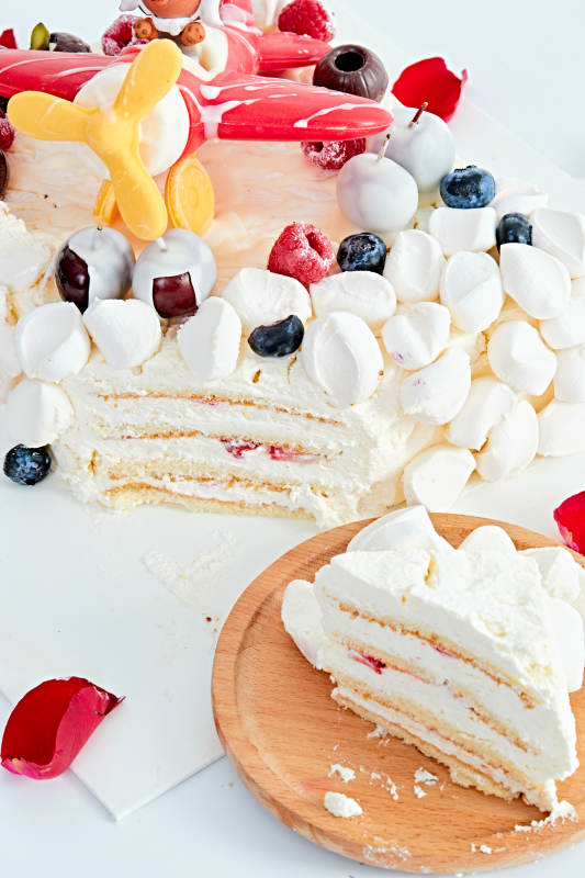 守护者乳脂鲜奶油儿童生日蛋糕图片