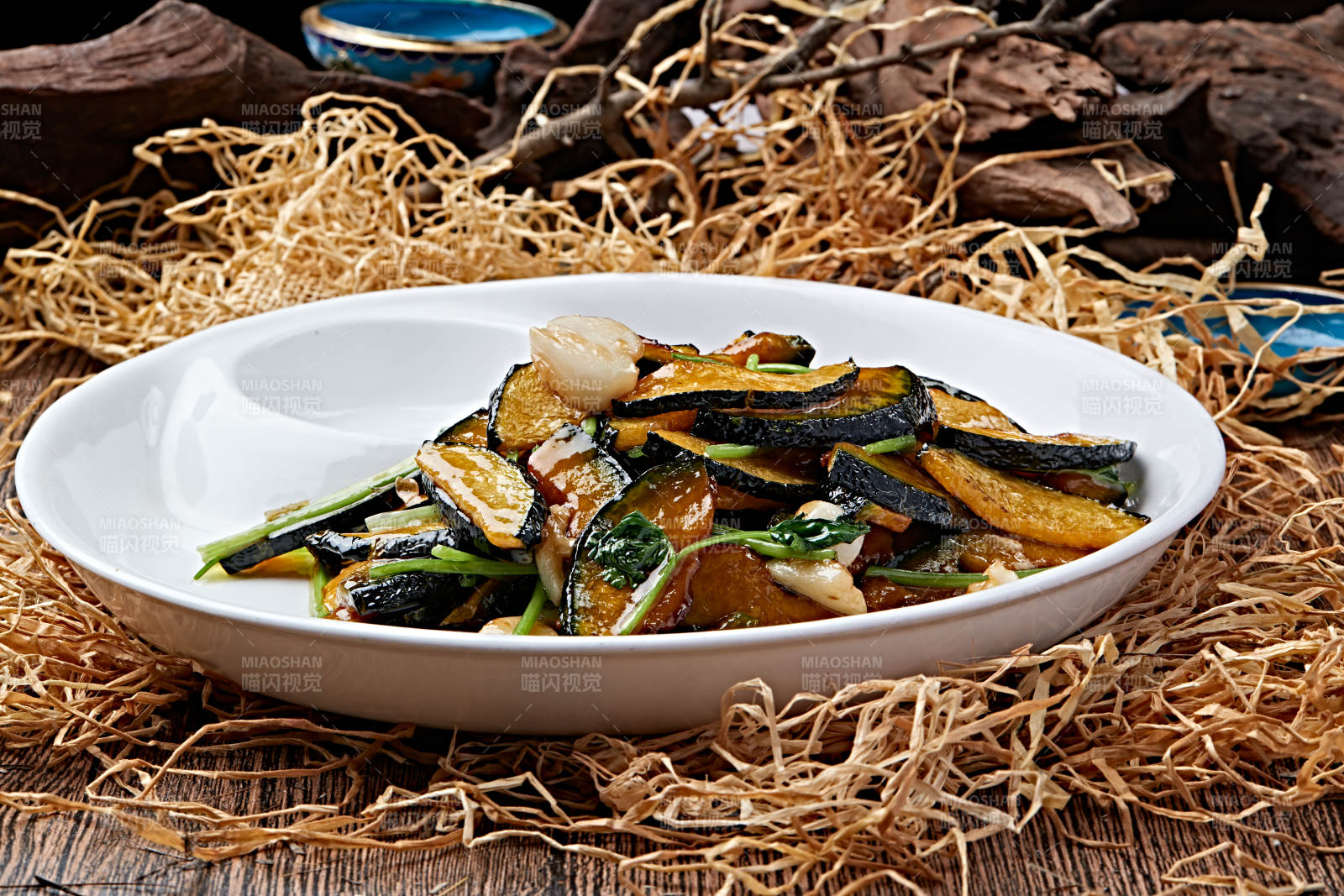 蒜香清炒小南瓜片图片