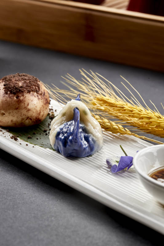 杂粮土豆包配彩色蒸饺图片