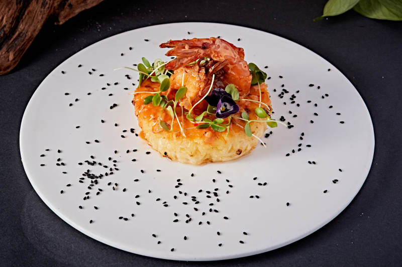 岩烧凤梨深海大红虾图片